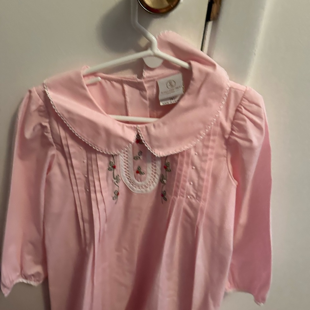 Pink Embroidered Baby Dress